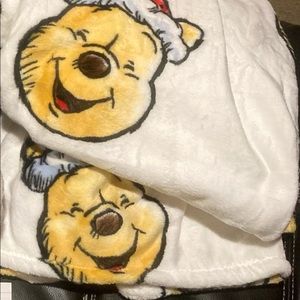 Winnie the Pooh Christmas fleece throw